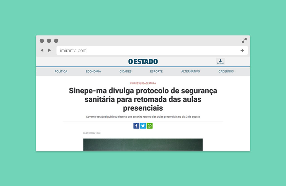 Sinepe-ma divulga protocolo de segurança sanitária para retomada das aulas presenciais